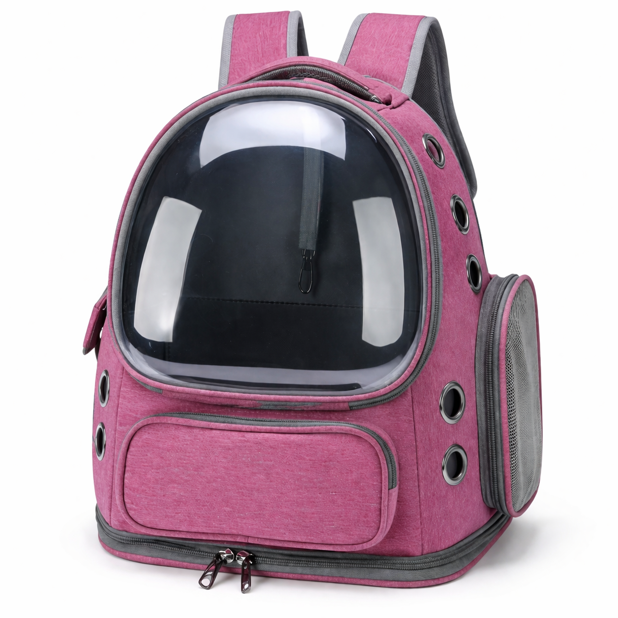 Sac de Transport pour chat et chien | Sac à Dos avec Capsule Transparente, Respirant, Compatible Cabine Avion. Moustache & Cie