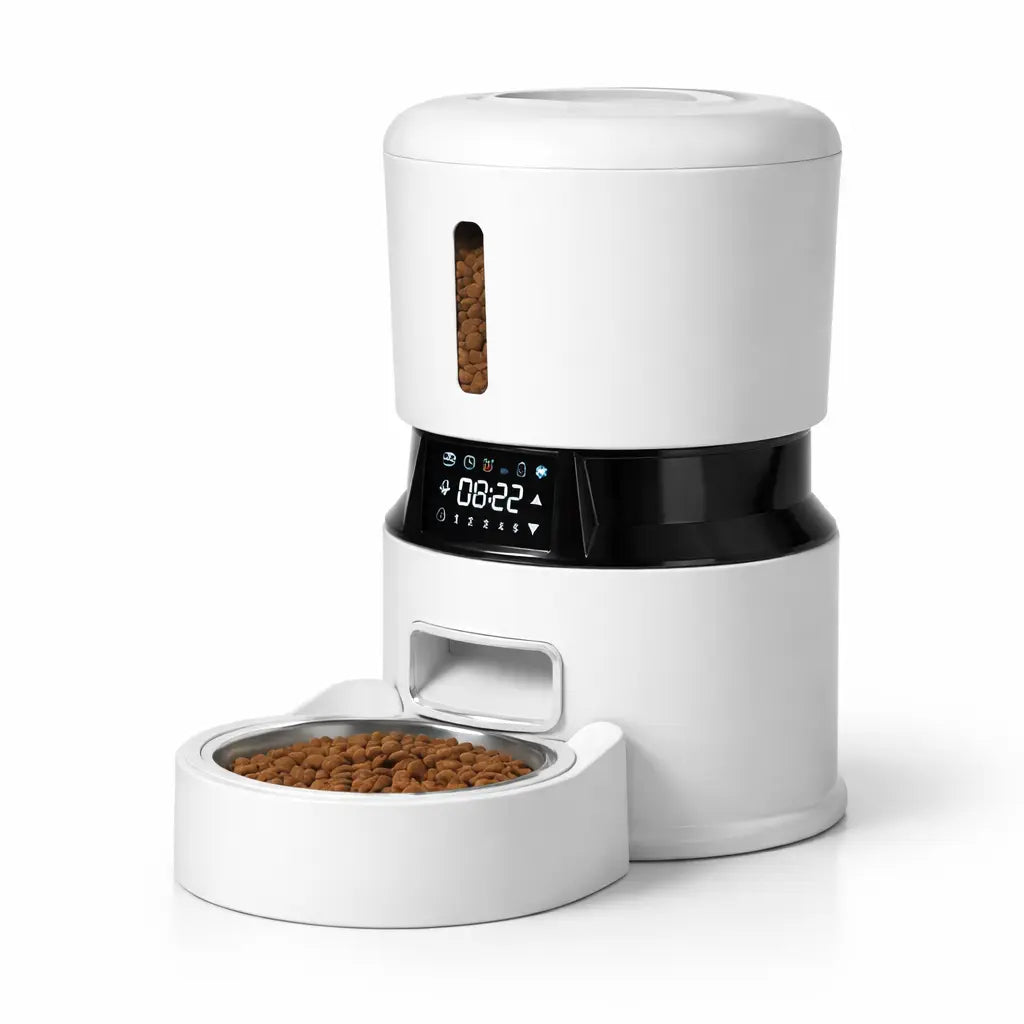 Distributeur automatique de croquettes 4L à écran tactile | Moustache & Cie Moustache & Cie