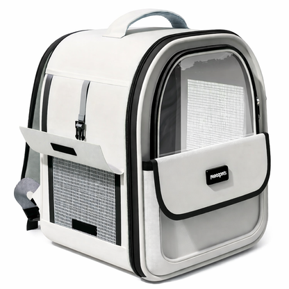 Sac à dos de transport capsule pour chat et chien – respirant et translucide