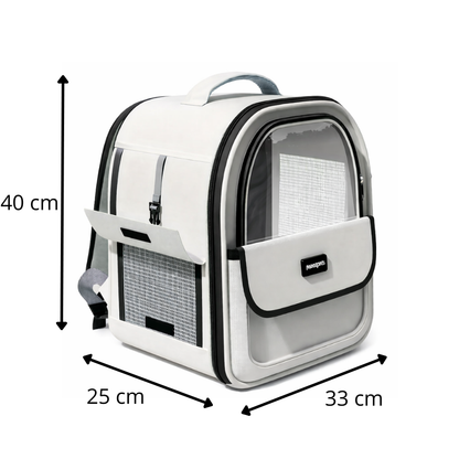 Sac à dos de transport capsule pour chat et chien – respirant et translucide