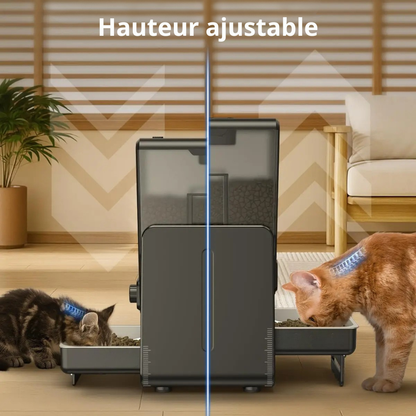 Distributeur automatique de croquettes double – programmation manuelle | Moustache & Cie