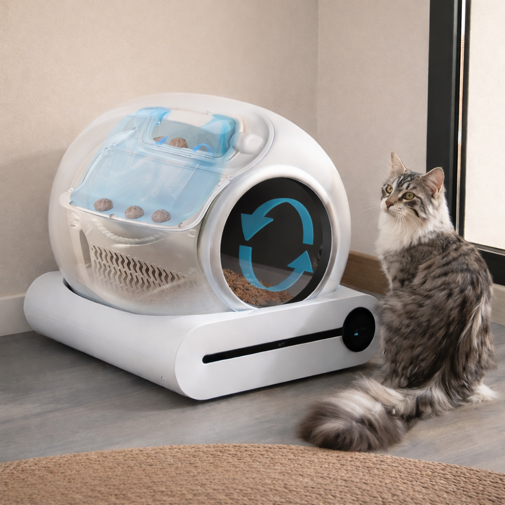 Litière autonettoyante connectée | Moustache & Cie