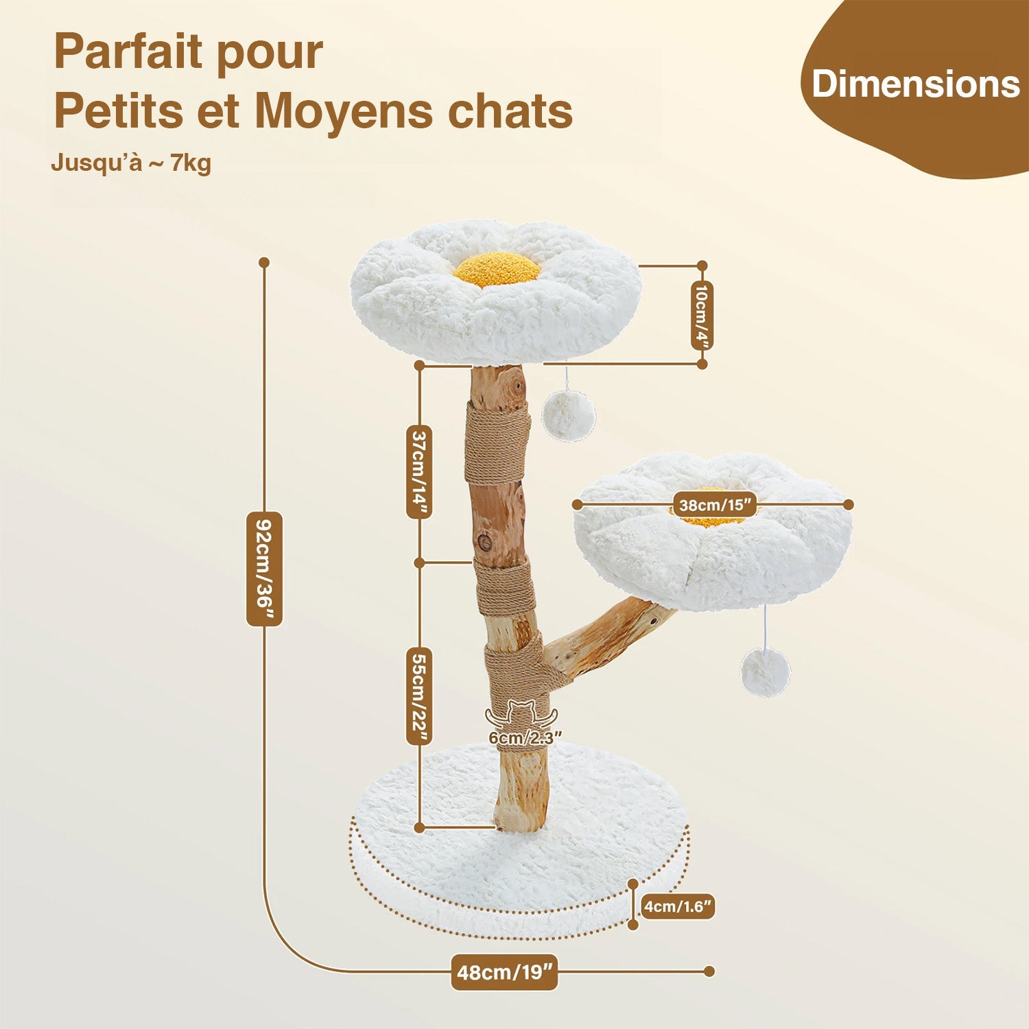 Arbre à chat Aria 92 cm