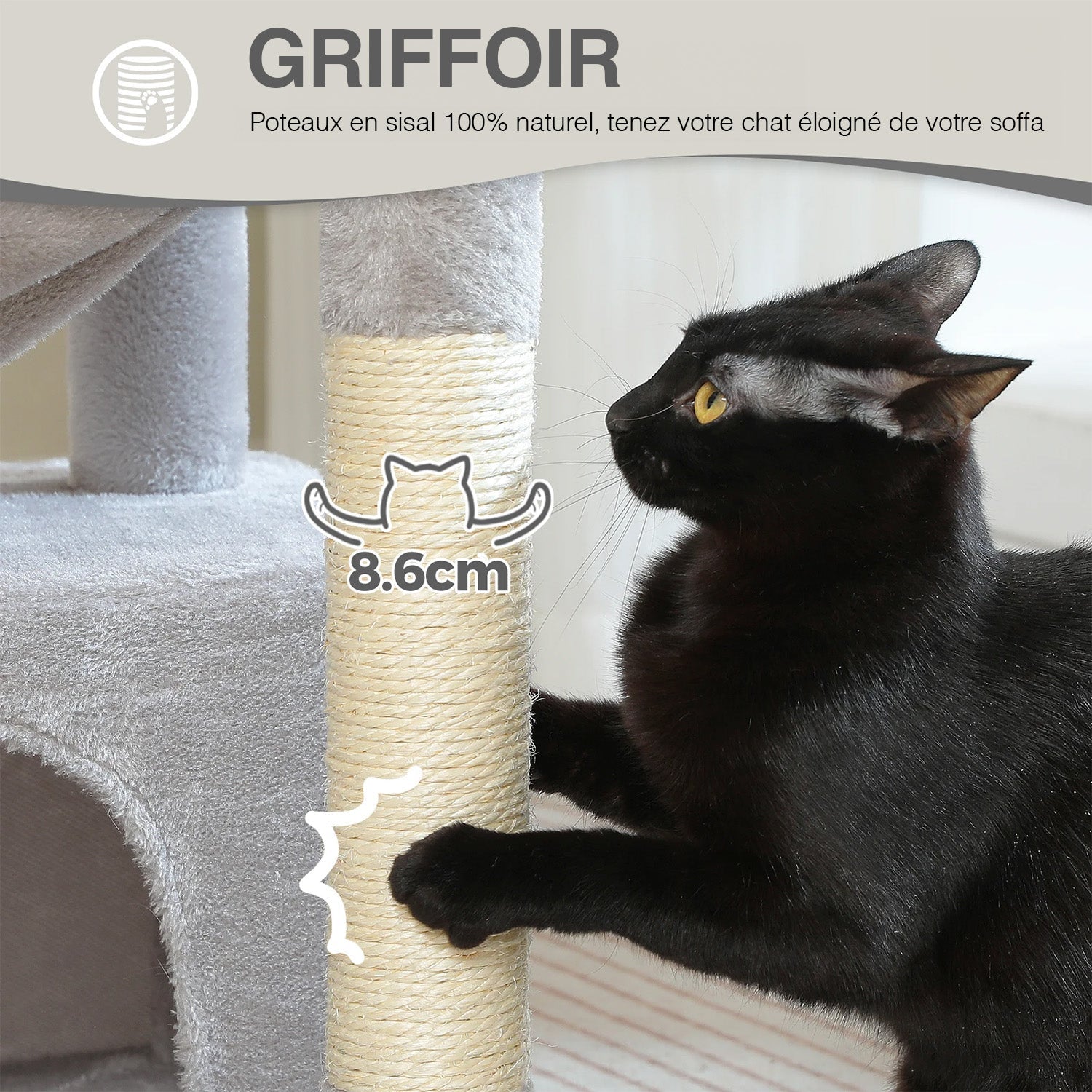 Arbre à chat Olio 84 cm