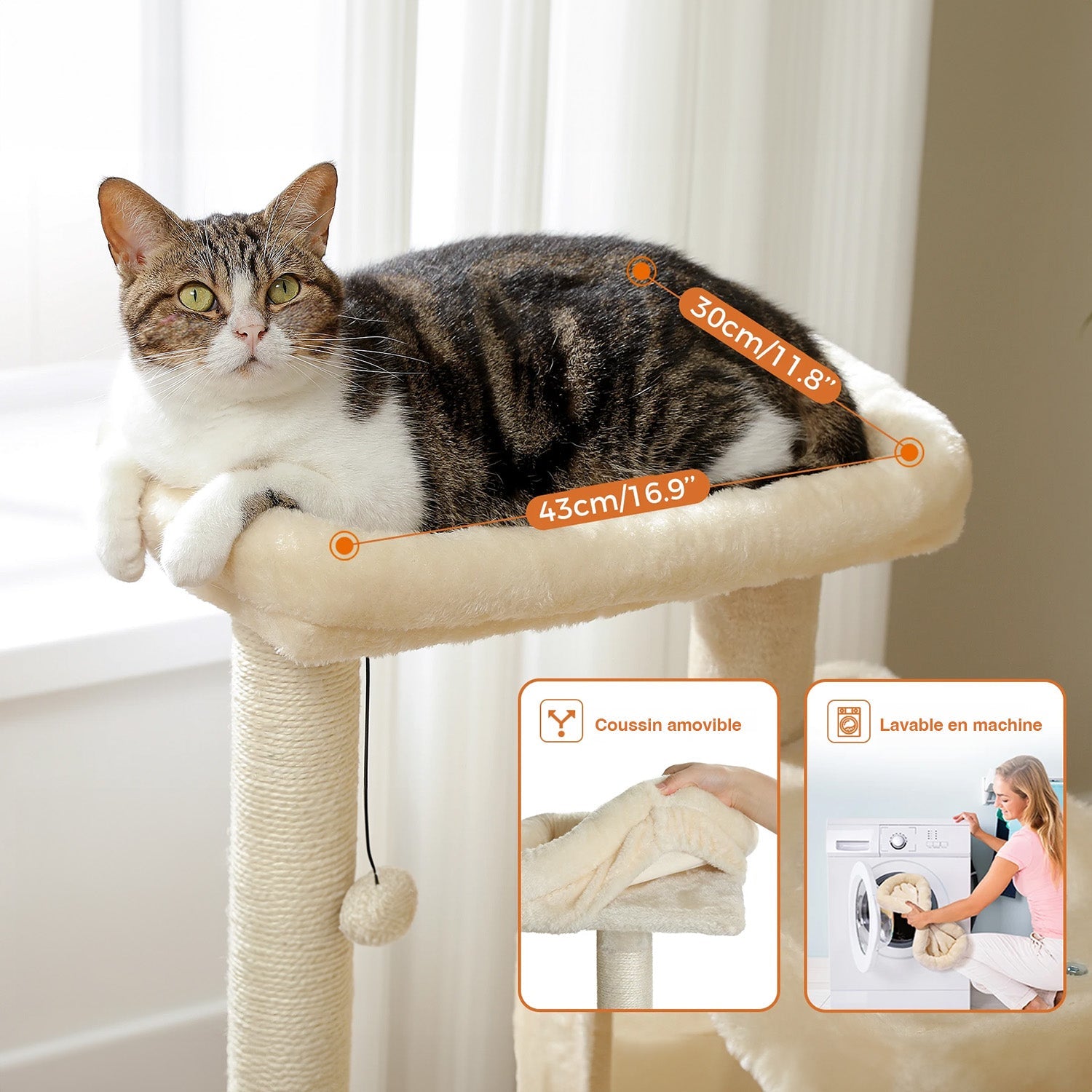 Arbre à chat Yumi 80 cm