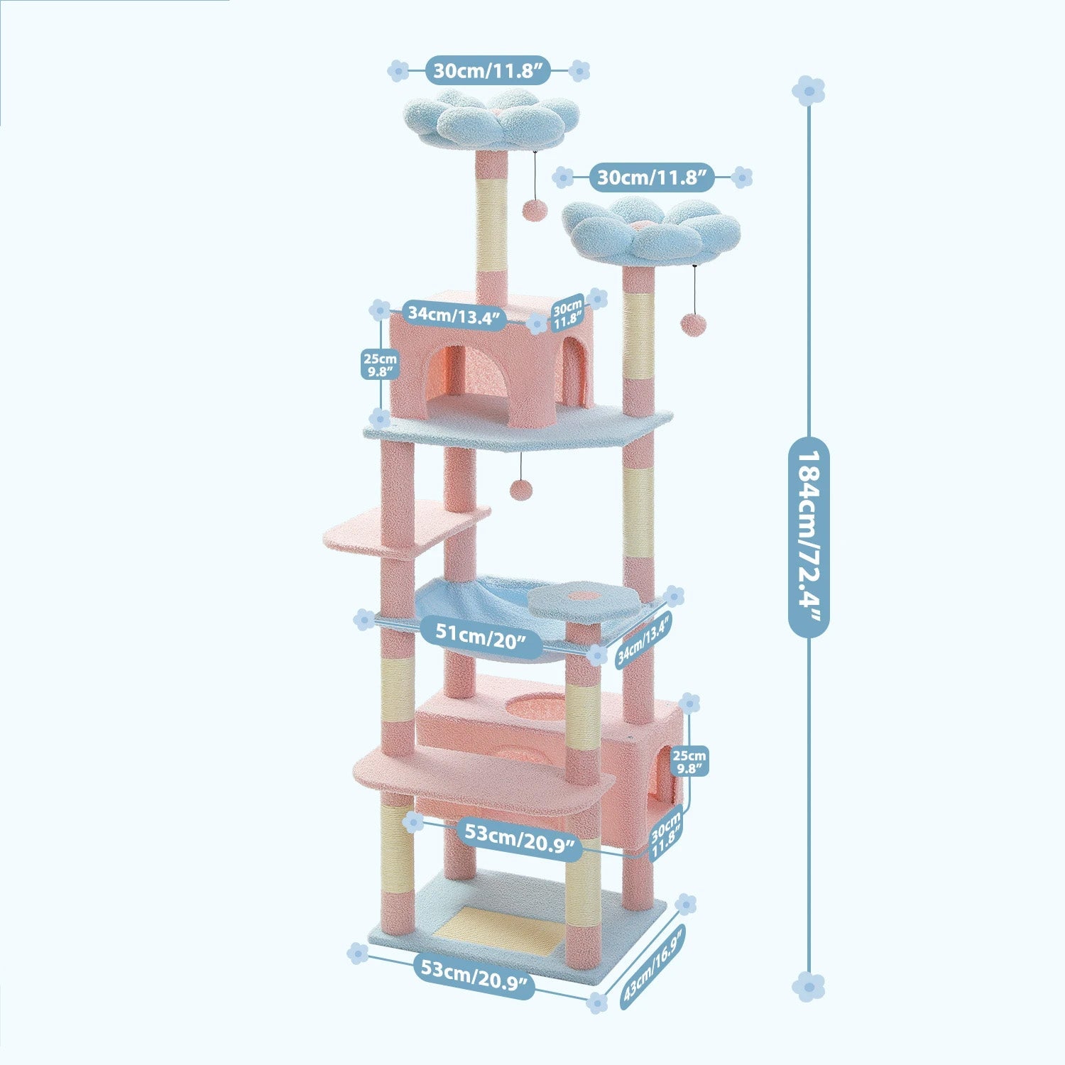 Arbre à chat Atlas 184 cm